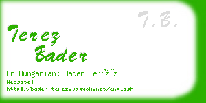 terez bader business card
